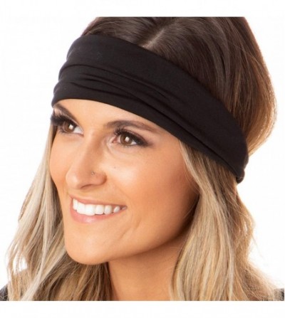 Headbands Xflex Basic Adjustable & Stretchy Wide Softball Headbands for Women Girls & Teens - Basic Black & Royal Xflex 2pk -...