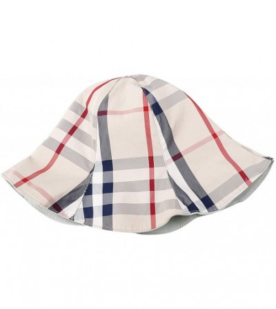 Bucket Hats Plaid Tartan Bucket Hats for Women Vintage Rollable Fisherman Sun Cap - G-mintgreen - CT197NLW4NT