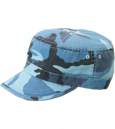 Baseball Caps Enzyme Washed Cotton Twill Cap - Blue Camo - CL11O944NC1