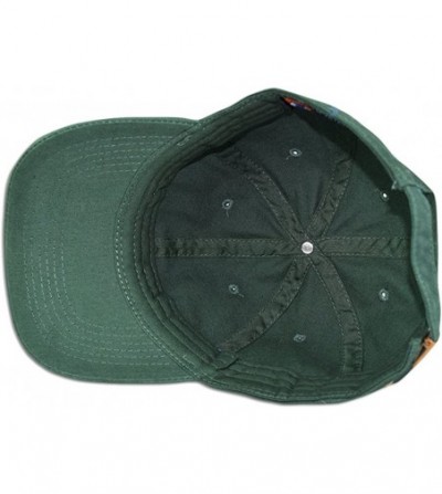 Baseball Caps Cotton Classic Dad Hat Adjustable Plain Cap Polo Style Low Profile Unstructured 1400 - Dark Green - CH12O0WJ9Z6