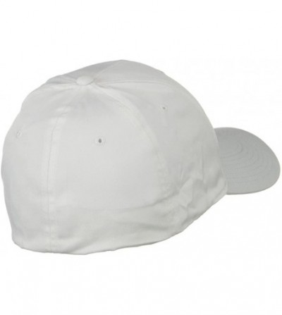 Baseball Caps Extra Size Fitted Cotton Blend Cap - White - C61173OXSQL