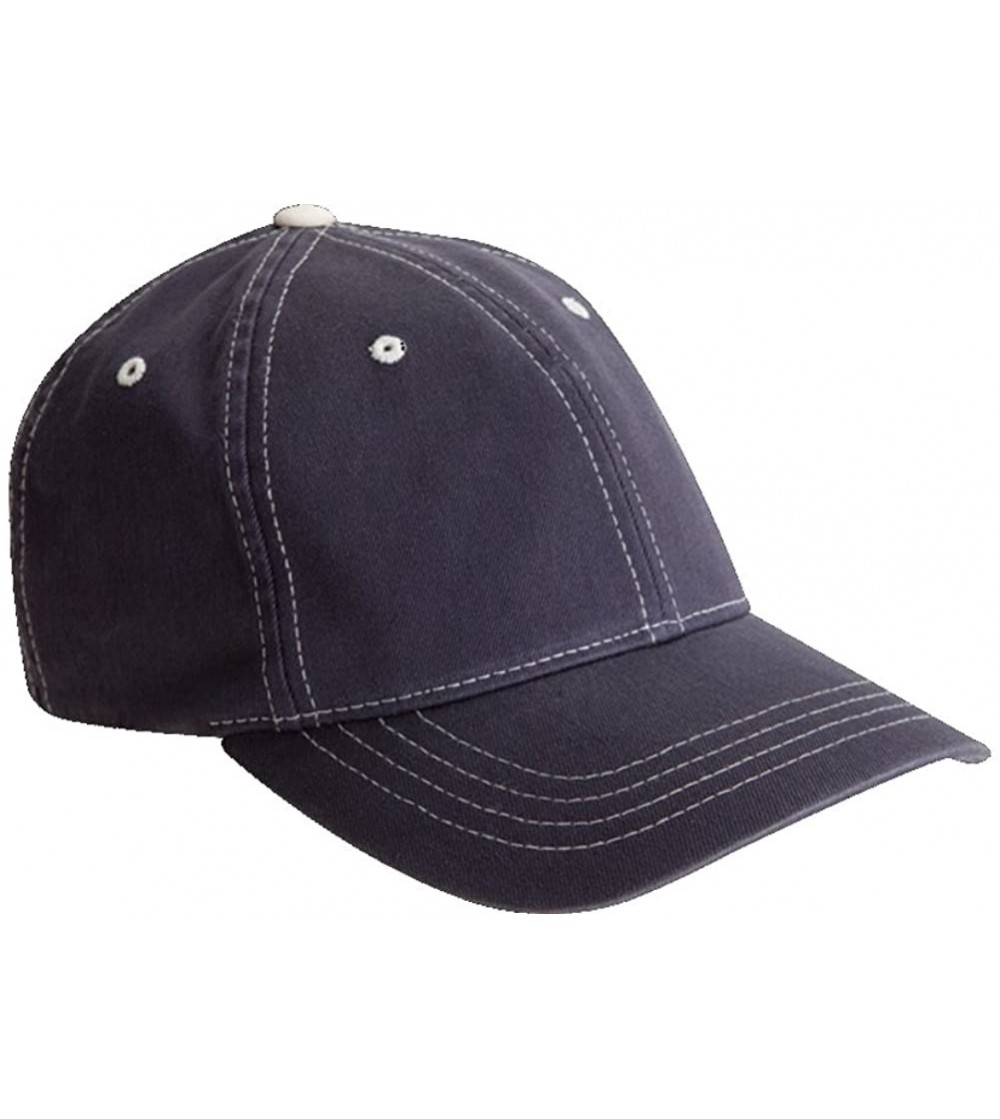 Baseball Caps Contrast Color Stitched Cap - Navy Stone - CN11664HXXN