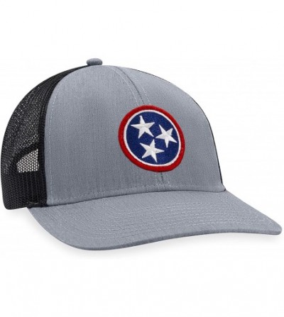 Baseball Caps Tennessee Hat - TN Flag Trucker Hat Baseball Cap Snapback Golf Hat - Grey/Black - CD18S6RD7EA