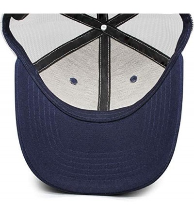 Baseball Caps Mens Womens Printing Adjustable Meshback Hat - Navy-blue-1 - C718N6KZWHS