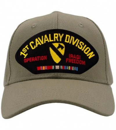 Baseball Caps First Cavalry Division - Operation Iraqi Freedom Hat/Ballcap Adjustable One Size Fits Most - Tan/Khaki - CR18TT...