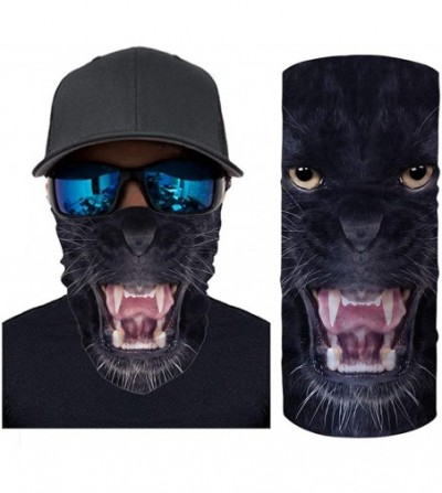 Balaclavas Cool 3D Animal Print Bandana Neck Gaiter Scarf Dust Wind Balaclava Headband for Men Women - Black Panther - C9197Z...