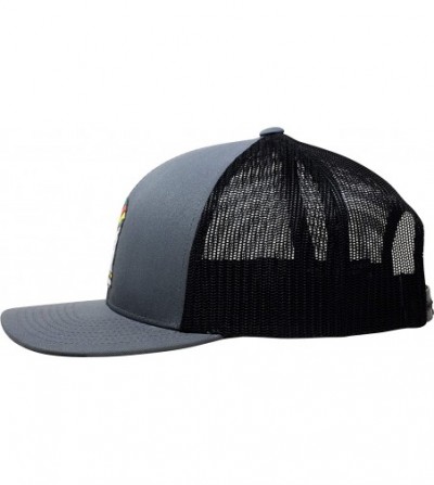 Baseball Caps Trucker Hat - Tiki Beach Rasta - Gray/Black - C618WEI7WGO