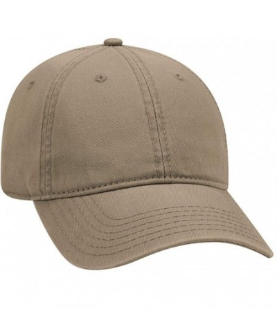 Sun Hats 6 Panel Low Profile Garment Washed Superior Cotton Twill - Dk. Khaki - C612JQXHZRT