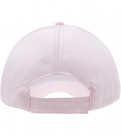Baseball Caps Ladies Solid PU Baseball Hat - Pink Floral - CI18LZW59ET