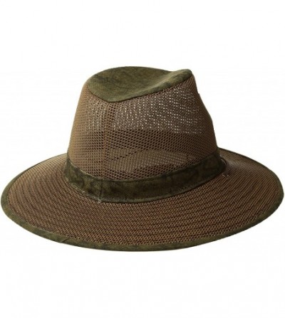 Sun Hats Aussie Breezer 5310 Cotton Mesh Hat - Distressed Gold - C4193I3I6G4