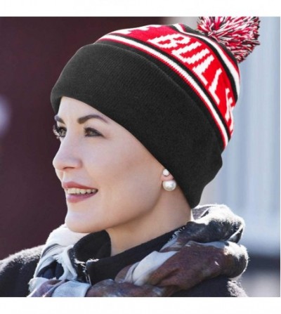 Skullies & Beanies Winter Beanie Hat Warm Knit Hats Acrylic Knit Cuff Beanie Cap for Women & Men - Red and Black - CM18YGK09YR