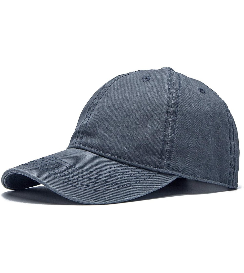 Baseball Caps Vintage Washed Twill Cotton Baseball Caps Low Profile Dad Hat - Dark Gray - CA18R26Y4RK
