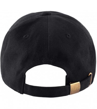 Baseball Caps Golf Baseball Cap 100% Cotton Embroidered Dad Hat Snapback Unisex Twill Hat - Black - CU18YZUXDO4