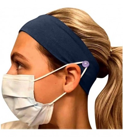 Balaclavas Button Headband for Nurses Women Men Yoga Sports Workout Turban Heawrap Face Cover Holder - Protect Your Ears - CI...