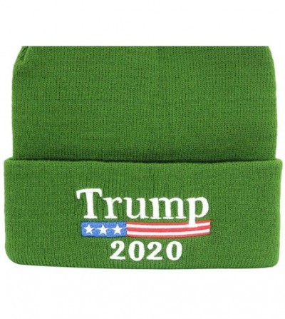 Skullies & Beanies Trump Beanie Hat 2020 USA Keep America Great Knit Hat Presidential Campaign American Flags Winter Watch Ca...