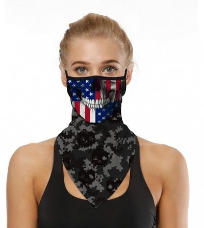 Balaclavas Face Bandana Ear Loops Face Rave Balaclava Scarf Neck Gaiters for Dust Wind Motorcycle Mask Men and Women - CW198Q...
