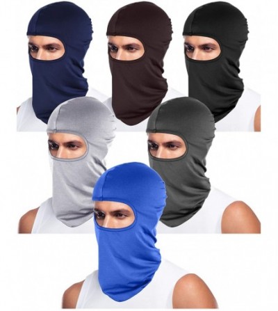 Balaclavas 6 Pieces UV Sun Protection Balaclava Full Face Mask Winter Windproof Ski Mask for Outdoor Motorcycle Cycling - C31...