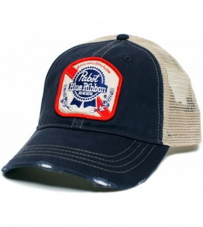 Baseball Caps Pabst Blue Ribbon Trucker Hat - C0186NOIK8R