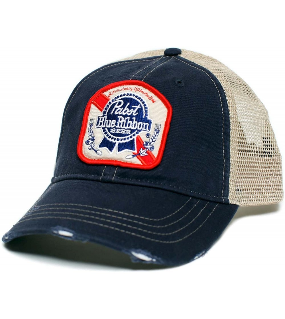 Baseball Caps Pabst Blue Ribbon Trucker Hat - C0186NOIK8R