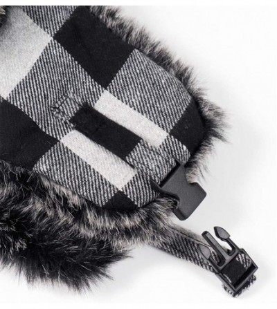 Bomber Hats Winter Trapper Hat Unisex Aviator Bomber Hat with Warm Faux Fur and Adjustable Ear Flaps for Men - C618NEKCY4K