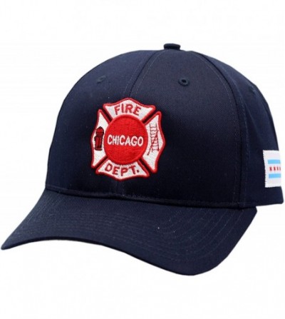 Baseball Caps Chicago Fire Department Maltese Logo Velcro Back Hat-10780 - CT128PFA54X
