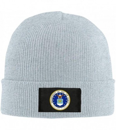 Skullies & Beanies US Air Force Unisex Warm Winter Hat Knit Beanie Skull Cap Cuff Beanie Hat Winter Hats - Gray - CO18MDZSRSH