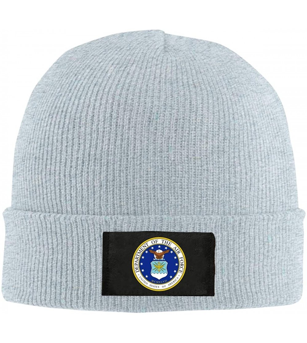 Skullies & Beanies US Air Force Unisex Warm Winter Hat Knit Beanie Skull Cap Cuff Beanie Hat Winter Hats - Gray - CO18MDZSRSH