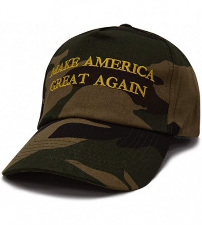 Baseball Caps Camouflage Baseball Cap Make America Great Again Hat Trump Slogan Hat - Green - CO18OWHLGWW