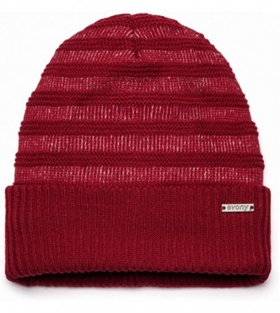 Skullies & Beanies Cuffed Beanie Hat - Warm Fleece Band Inside The hat - BE16 - Red - CC18NOUR9Q6
