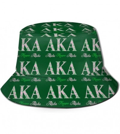 Bucket Hats Alpha Alpha Fashion Print Bucket Hat Summer Fisherman Cap for Women - Black2 - CS18WZ2O2Y8