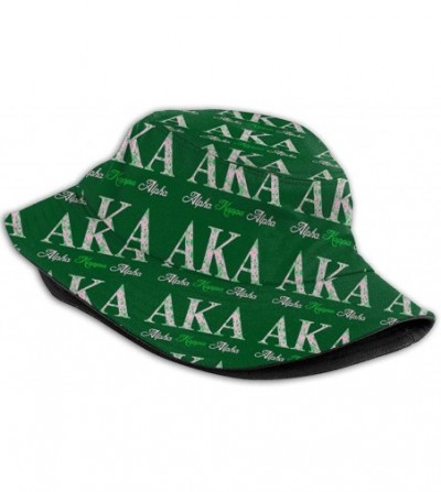 Bucket Hats Alpha Alpha Fashion Print Bucket Hat Summer Fisherman Cap for Women - Black2 - CS18WZ2O2Y8