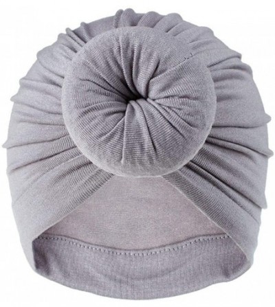 Skullies & Beanies Women's Autumn Winter Knotted Hat Wrap Cap India's Hat Turban Headwear - Z-gray/Black/White - CF196HN5ZE2