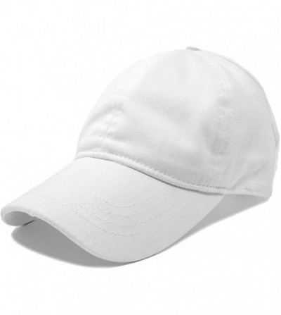 Baseball Caps Ladies Ponytail Cap Womens Half Visor with Adjustable Elastic Band - White - C1119512SMZ