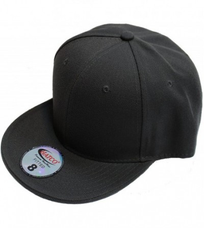 Baseball Caps The Real Original Fitted Flat-Bill Hats True-Fit - Charcoal - C118CZHTRG6
