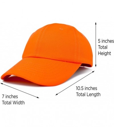 Baseball Caps Baseball Cap Dad Hat Plain Men Women Cotton Adjustable Blank Unstructured Soft - Orange - CX119512LR7