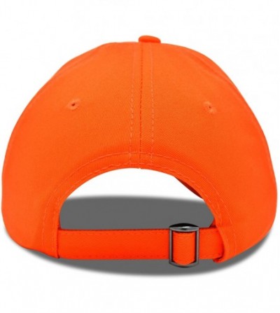 Baseball Caps Baseball Cap Dad Hat Plain Men Women Cotton Adjustable Blank Unstructured Soft - Orange - CX119512LR7