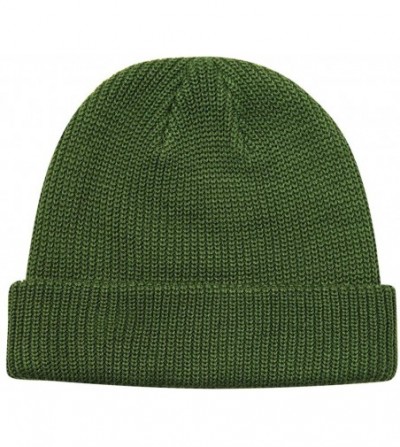 Skullies & Beanies Warm Daily Slouchy Beanie Hat Knit Cap for Men and Women - Army Green - CD18AKIC3UU