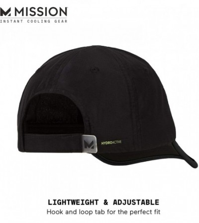 Sun Hats Cooling Performance Hat- Unisex Baseball Cap- UPF 50- Cools When Wet - Black - C618L056NH3