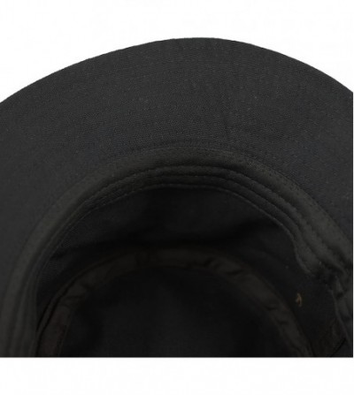 Bucket Hats 100% Cotton Canvas & Pigment Dyed Packable Summer Travel Bucket Hat - 1. Canvas - Black - C418DQ4YIYO
