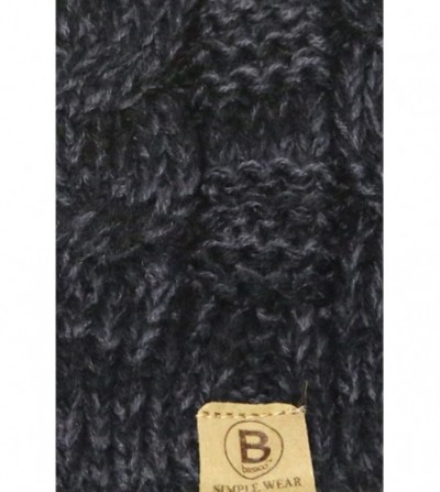 Skullies & Beanies Unisex Warm Chunky Soft Stretch Cable Knit Beanie Cap Hat - 102 Grey - CV1889A7M4W