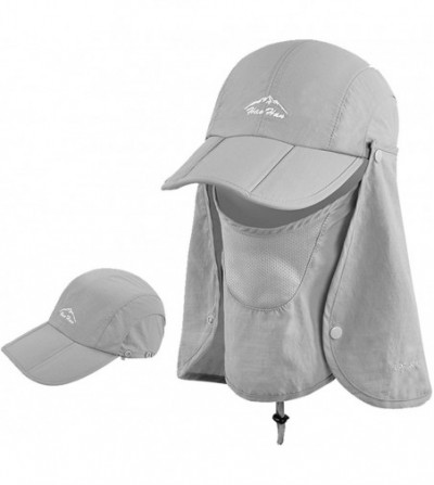 Sun Hats Women Summer Neck Flap Sun Visor/Hats Wide Brim UV Protection UPF 50+ Hiking Cap Adjustable - Style 2 Lightgray - CU...