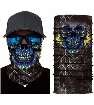 Balaclavas Men's Cool Skull Scarf Bone Pattern Printed Face Mask for Anti Dust Street Youth Hip-Hop Hecorative Bandanas - C31...