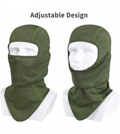 Balaclavas Balaclava Sun Protection Face Mask Adjustable Breathable Full Face Cover - Green - CJ1966K347Q