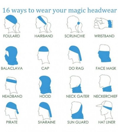 Headbands Magic Headwear Sugar Skull Head Outdoor Scarf Headbands Bandana Mask Neck Gaiter Head Wrap Mask Sweatband - White -...