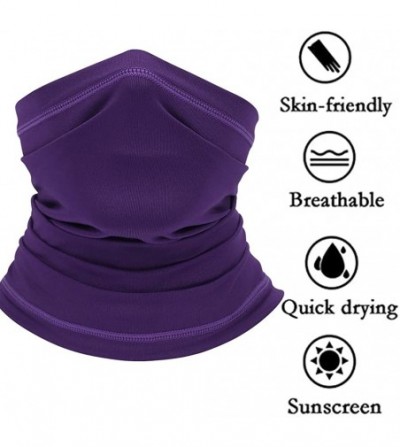 Balaclavas Summer Neck Gaiter Scarf- Cooling Cycling Mask- Breathable Fishing Mask Face Bandana - Purple - C9198NYX2RW