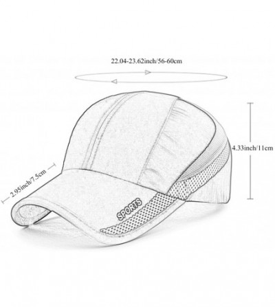 Baseball Caps Unisex Summer Running Cap Quick Dry Mesh Outdoor Sun Hat Stripes Lightweight Breathable Soft Sports Cap - C-pin...