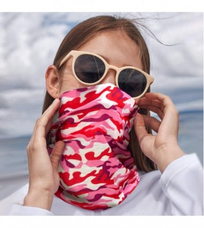 Balaclavas Bandana Cloth Face Mask Washable Face Covering Neck Gaiter Dust Mask - Pink Camo - CO198RGQCT4