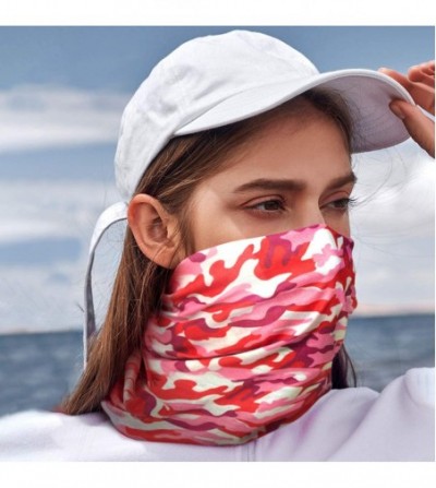 Balaclavas Bandana Cloth Face Mask Washable Face Covering Neck Gaiter Dust Mask - Pink Camo - CO198RGQCT4