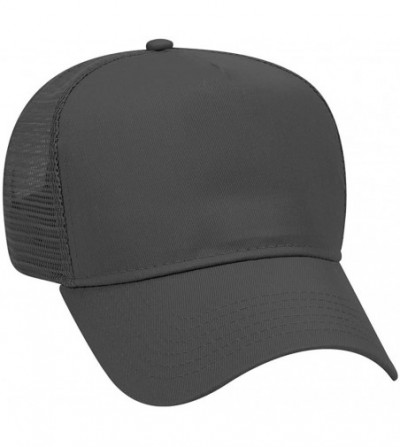 Baseball Caps Cotton Blend Twill 5 Panel Pro Style Mesh Back Trucker Hat - Black - CI180D4EIYT
