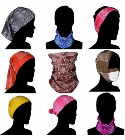 Headbands Flower Leaf Bandana Square Handkerchiefs Unisex and Neck Tie - Mandala 6 - CA18LT27GAC
